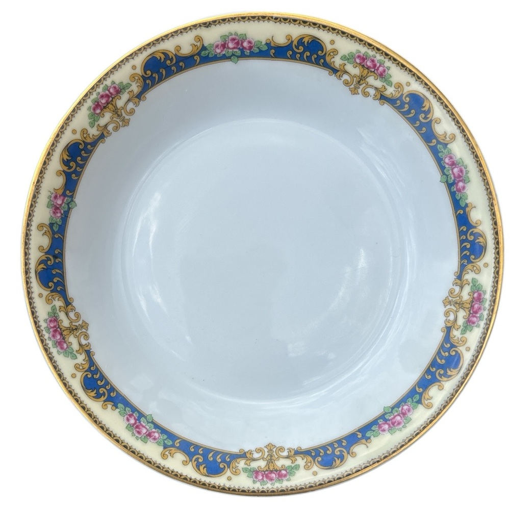 Elegant Blue and Gold Dinnerware Plate